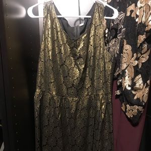 Black & Gold Lace Dress